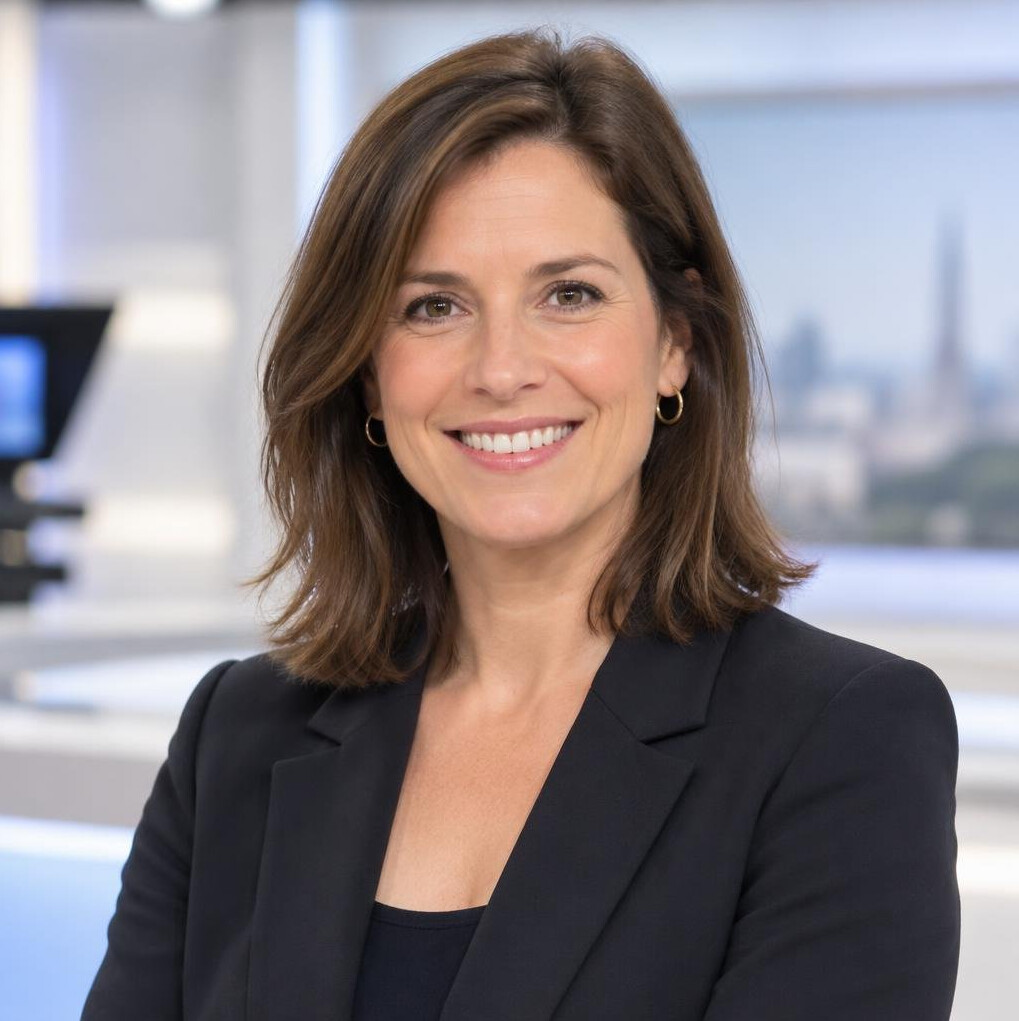 Portrait of a smiling woman in a dark blazer